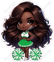 Custom Cheerleader Posing - Change Colors - Choose Skin Tone , Hair Color