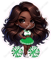 Custom Cheerleader Posing - Change Colors - Choose Skin Tone , Hair Color