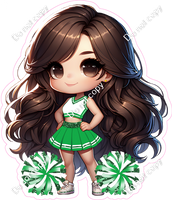 Cheerleader Posing - Green