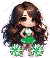 Cheerleader Posing - Green