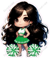 Cheerleader Posing - Green