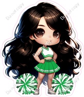 Custom Cheerleader Posing - Change Colors - Choose Skin Tone , Hair Color