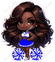 Cheerleader Posing - Blue