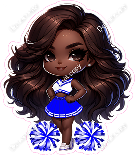 Cheerleader Posing - Blue