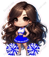 Cheerleader Posing - Blue