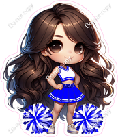 Cheerleader Posing - Blue