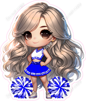 Cheerleader Posing - Blue