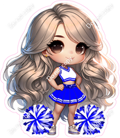 Cheerleader Posing - Blue