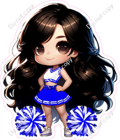 Cheerleader Posing - Blue
