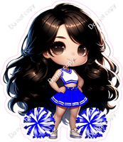 Cheerleader Posing - Blue