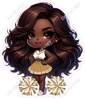 Cheerleader Posing - Gold