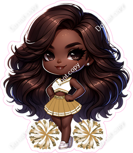 Cheerleader Posing - Gold