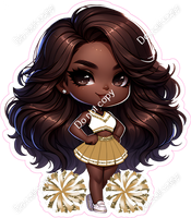 Cheerleader Posing - Gold