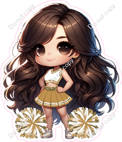 Cheerleader Posing - Gold