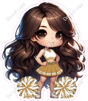 Cheerleader Posing - Gold