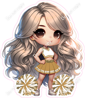 Cheerleader Posing - Gold