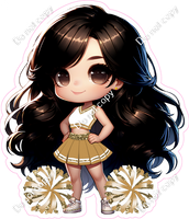 Cheerleader Posing - Gold