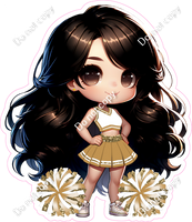 Cheerleader Posing - Gold