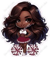 Cheerleader Posing - Burgundy