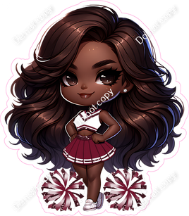 Cheerleader Posing - Burgundy