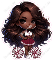Cheerleader Posing - Burgundy