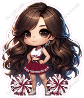 Cheerleader Posing - Burgundy