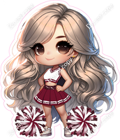 Cheerleader Posing - Burgundy