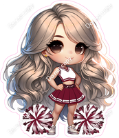 Cheerleader Posing - Burgundy