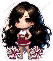 Cheerleader Posing - Burgundy