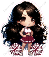 Cheerleader Posing - Burgundy