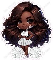 Cheerleader Posing - Light SIlver