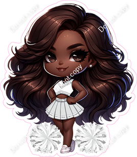 Cheerleader Posing - Light SIlver