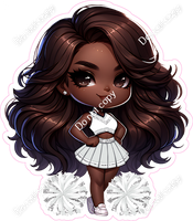 Cheerleader Posing - Light SIlver