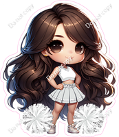 Cheerleader Posing - Light SIlver