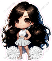 Cheerleader Posing - Light SIlver