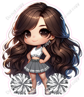 Cheerleader Posing - Silver