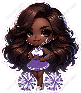 Cheerleader Posing - Purple