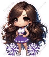 Cheerleader Posing - Purple