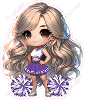 Cheerleader Posing - Purple