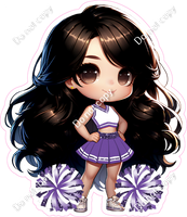 Cheerleader Posing - Purple