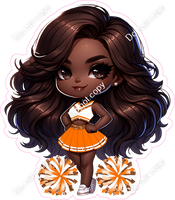 Cheerleader Posing - Orange