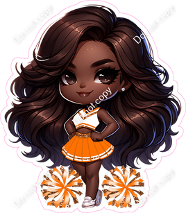 Cheerleader Posing - Orange