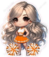 Cheerleader Posing - Orange