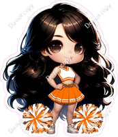 Cheerleader Posing - Orange