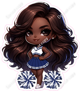 Cheerleader Posing - Navy Blue