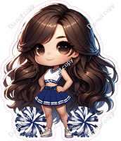 Cheerleader Posing - Navy Blue