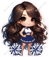 Cheerleader Posing - Navy Blue