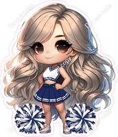 Cheerleader Posing - Navy Blue