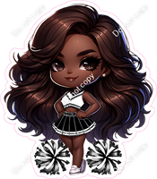 Cheerleader Posing - Black