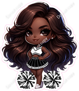 Cheerleader Posing - Black